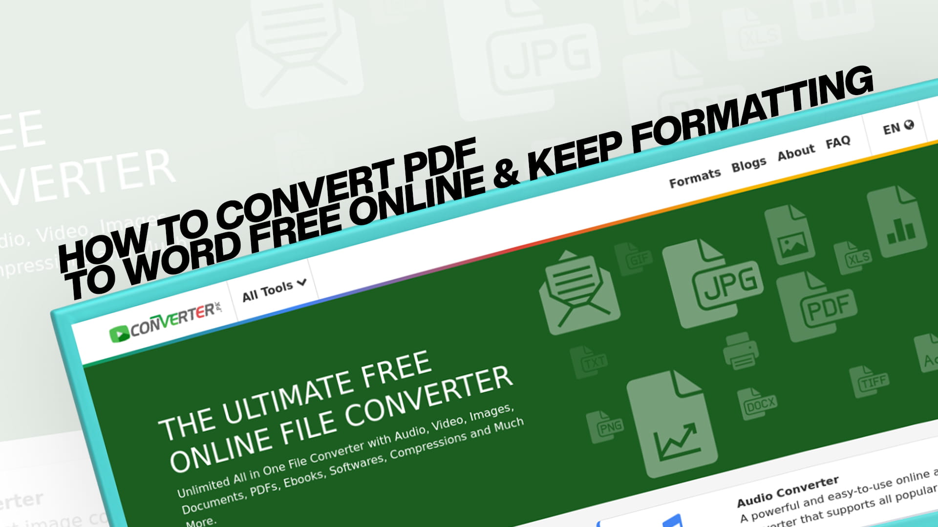 How to Convert PDF to Word Free Online & Keep Formatting